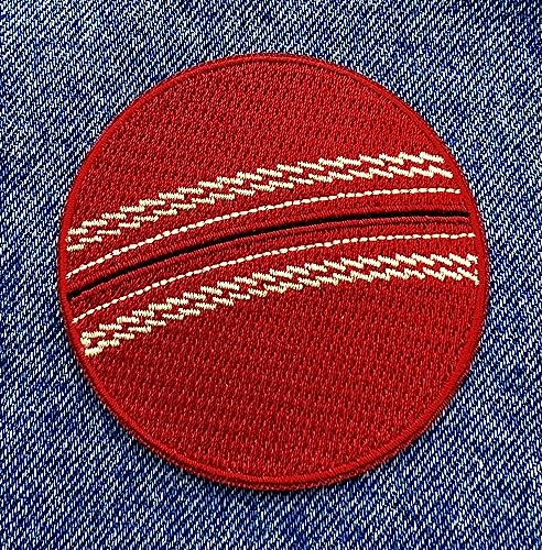 Cricket Ball Embroidered Patch Team Uniform Iron-On Applique Sports Emblem Badge