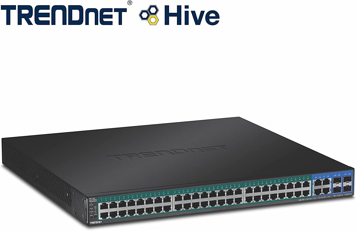 TRENDnet 52-portowy przełącznik Gigabit Web Smart PoE+ (740 W)