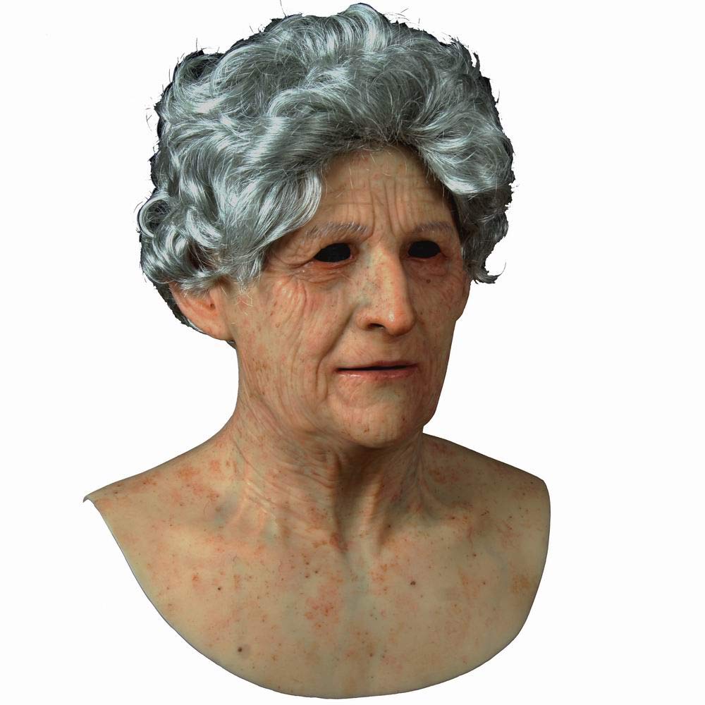 CLNV-1 Soft Realistic Lifelike Grandma Soft Lifelike Skin Silicone mask