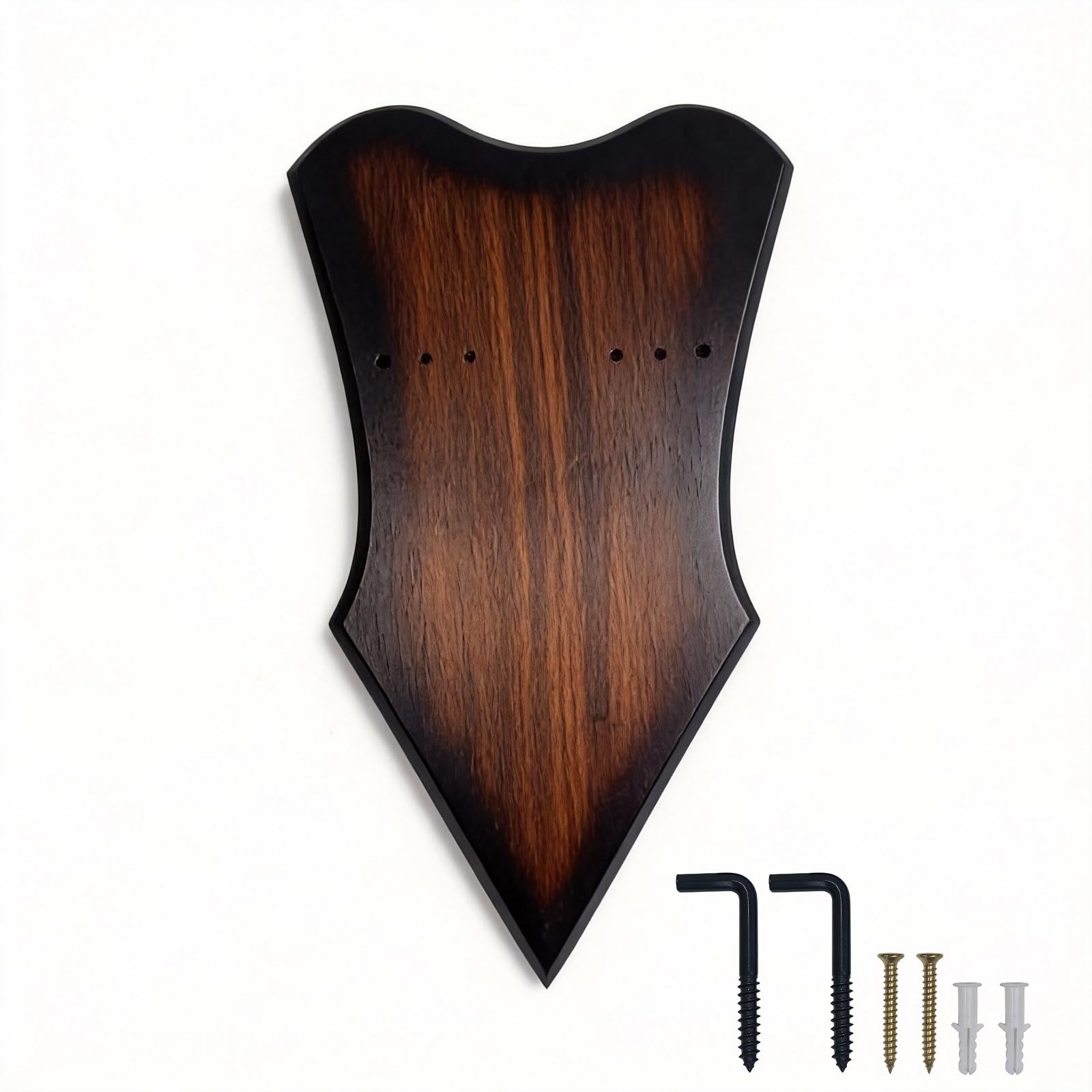 Icetop Wall Mount Sword Plaque, Sword Wall Mount Solid Wood Display Stand for Medieval Sword Dagger Axe Collectables