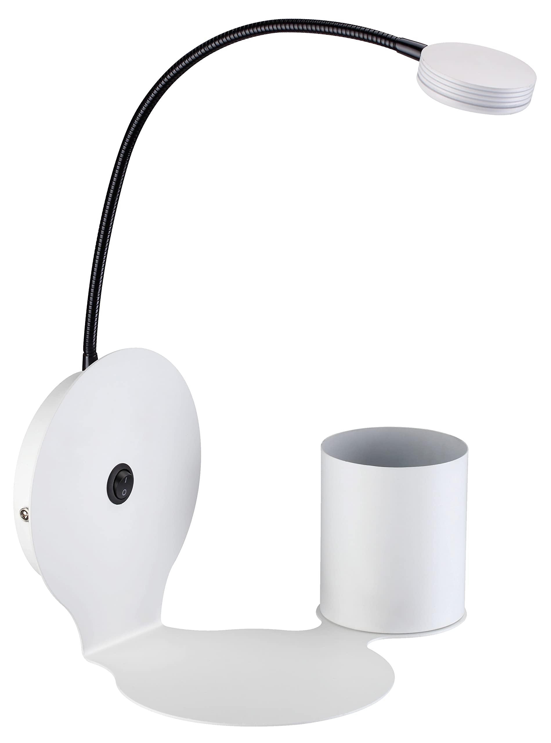 Lámpara de pared Arles 3 aplique LED con soporte para bolígrafo iluminación de bajo consumo 3W