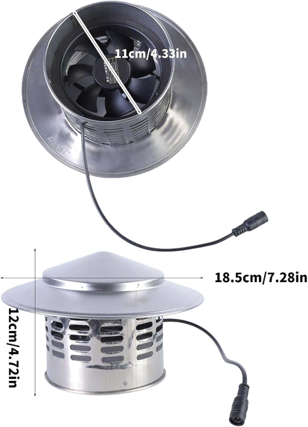 Solar Exhaust Fan Air Extractor Small Ventilator Panel Powered 110mm Duct For Home Agriculture Aluminum Brushless Motor