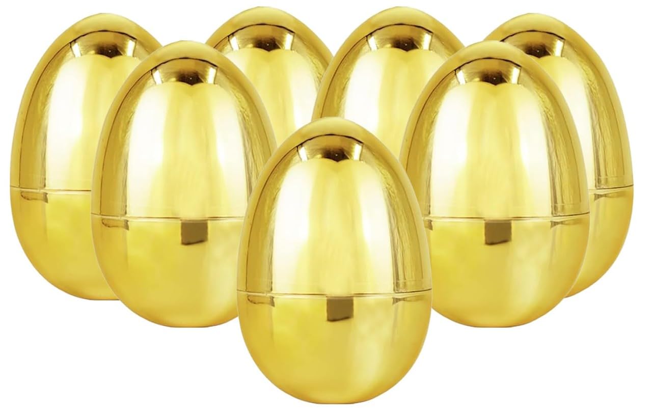 Amazon.com: Chochkees 6 Inch Jumbo Golden Easter Eggs 6 Pack