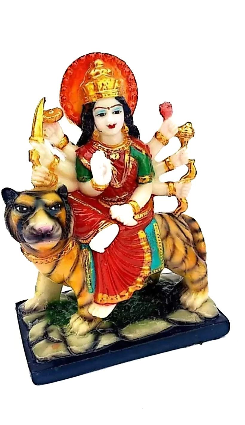 KRISHNAGALLERY1 Marble Finish Goddess Maa Durga Devi Idol Statue