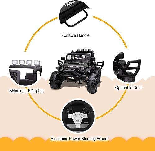 Miniatura 8 de cuoote Vehículos eléctricos grandes de 12 V 2 asientos motorizados con pilas vehículos eléctricos para niños con suspensión de ruedas control remoto