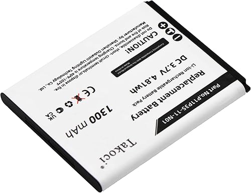 Miniatura 3 de TAKOCI Batería de repuesto para Texas Instruments TI-84 Plus CE, TI-84 CE, compatible con pieza n. 3.7L12005SPA, P11P35-11-N01, 3.7V 1300mAh