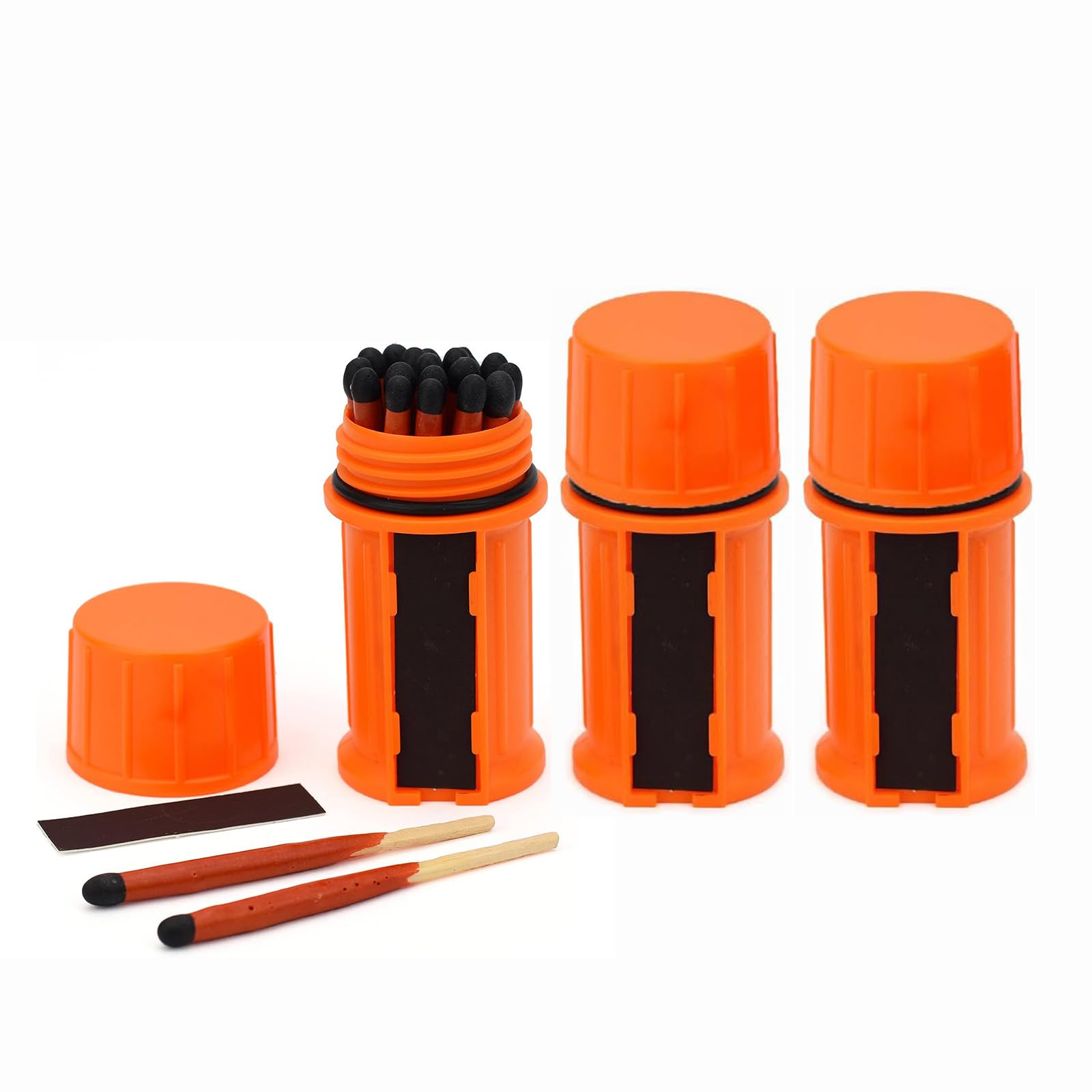 Waterproof Matches, Windproof Matches with Water Proof Case, One Box 20Pcs Waterproof Longer Matches for Hiking Camping (3Packs)