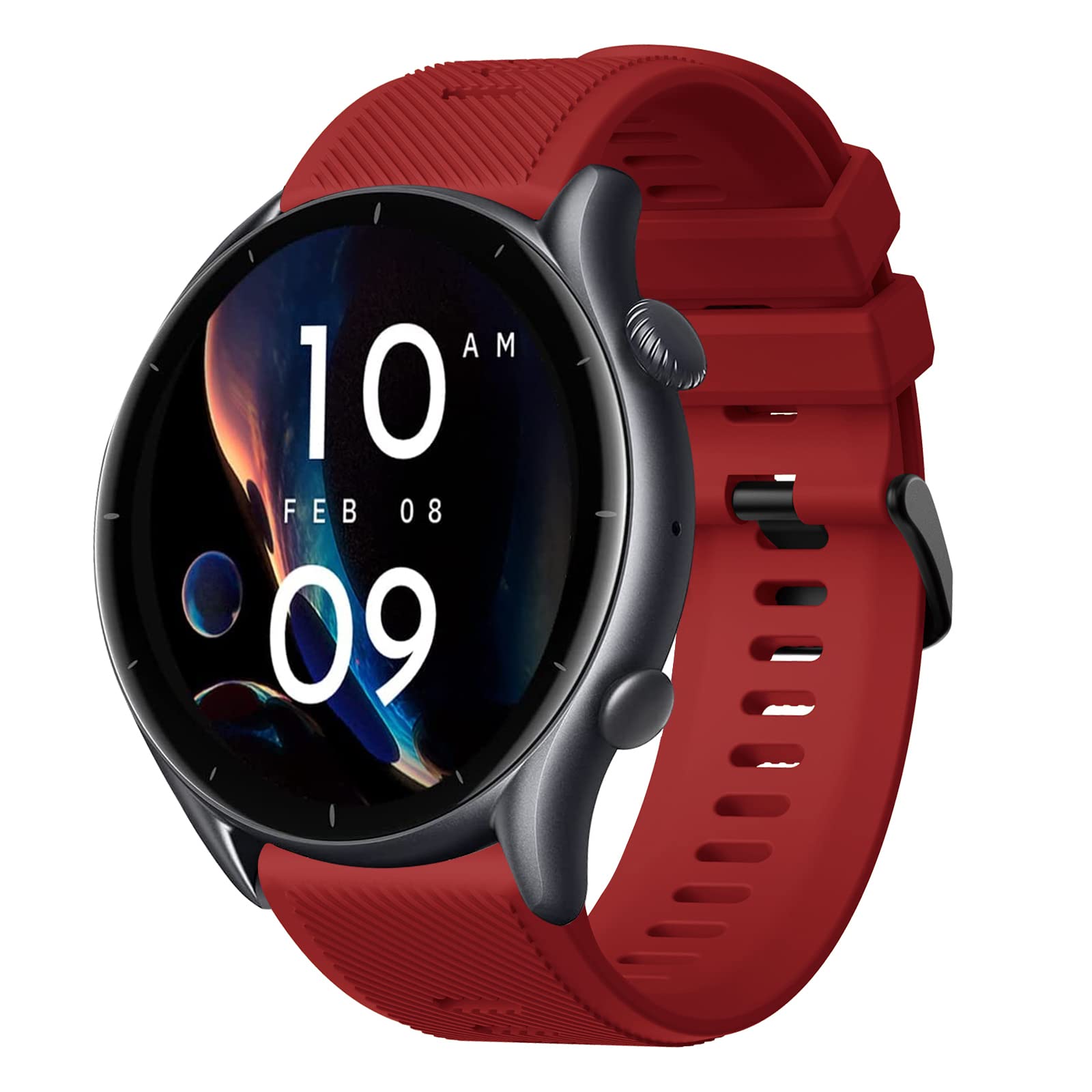 Strap for Amazfit GTR Silicone 22mm Sport Replacement Straps for Amazfit Pace/Amazfit Stratos/Stratos 2/ Stratos 2S/ Stratos 3/ Amazfit GTR 2/ GTR 2e/ GTR 3/ GTR 3 Pro/Huawei Watch GT 2 3 Pro