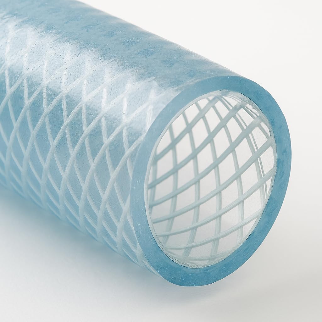 Fittingstore - PVC-Schlauch mit Gewebeeinlage Transparent, Lebensmittelqualität, 10, 25 und 50 Meter Rolle, verschiedene Größen (Innen Ø: 8 mm, Länge: 50 Meter)