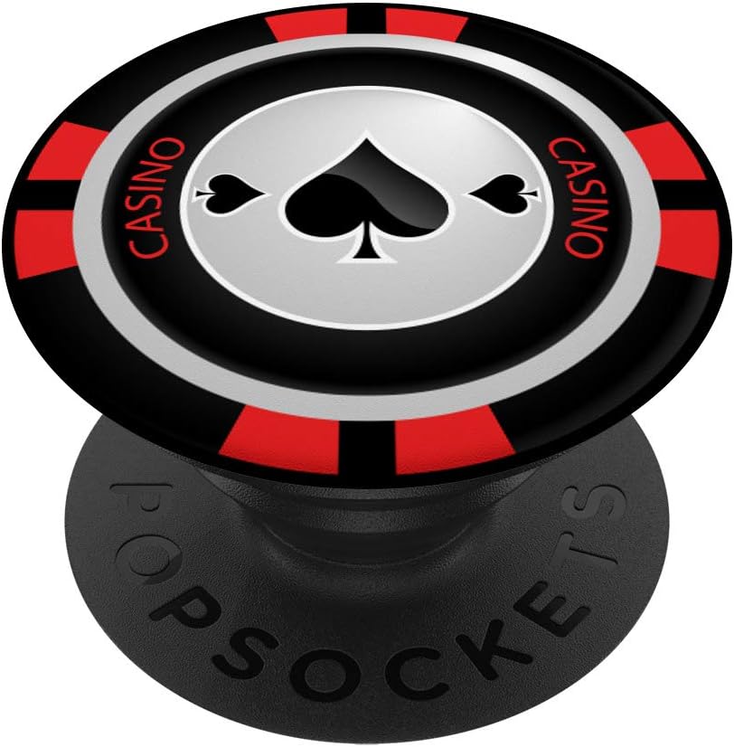 Poker Chip for Texas Hold em Players Red & Black Spade