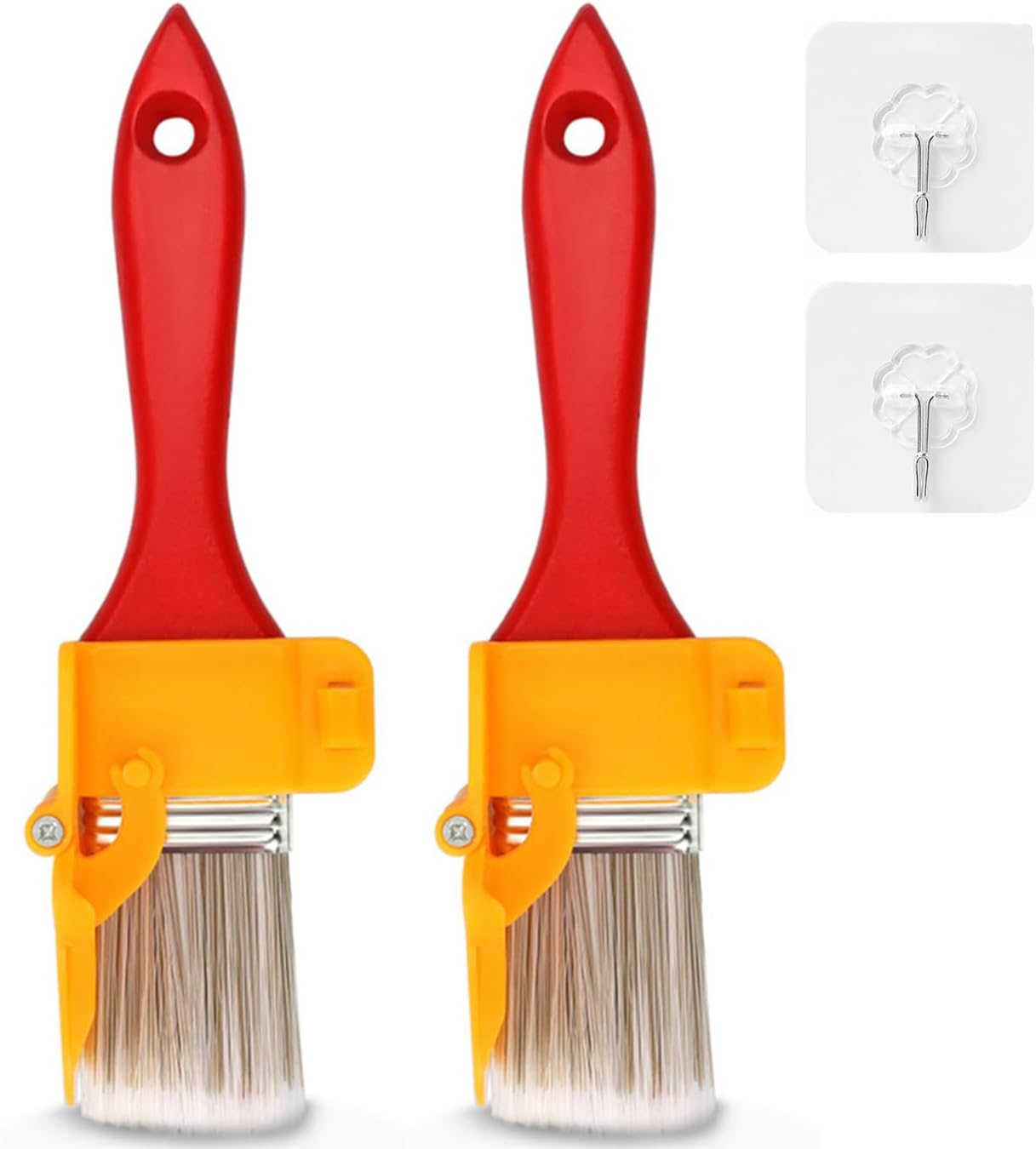MUNSKT 2Pcs Cutting in Paint Brush, paint edger for cutting in, Cutting in Brush, Paint Brush