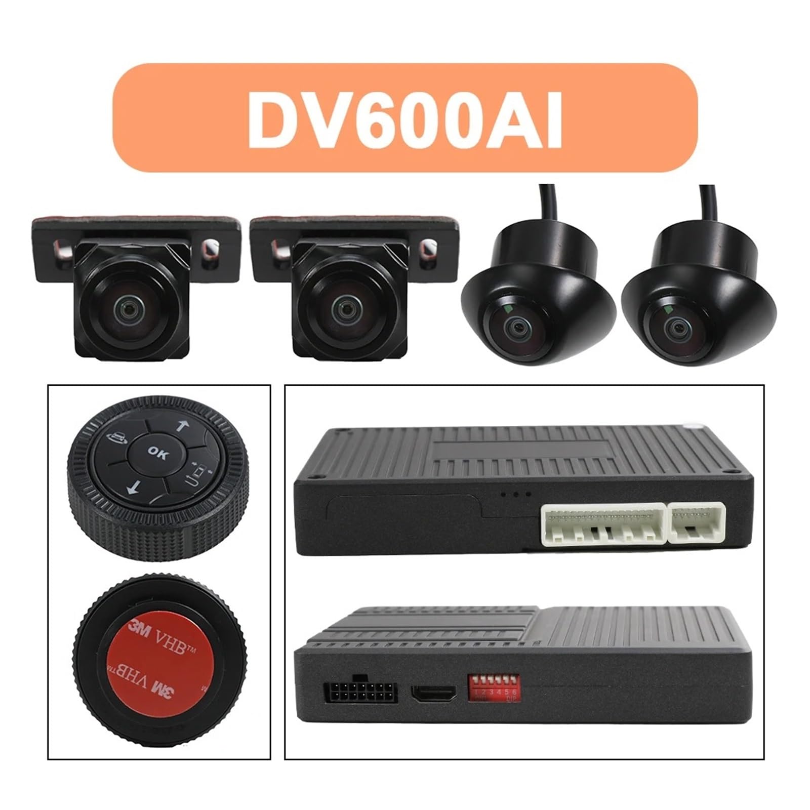 Rückfahrkamera Auto 1080P 3D 360 Grad Parkkamera Surround View System 4 Auto DVR Aufnahmekameras HD Vogelperspektive Panoramasystem