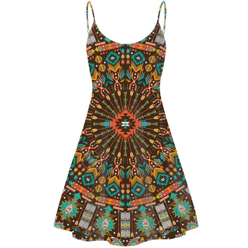 Image of Spaghetti Strap Midi Satin Dresses Summer Sleeveless Sundree Women Girl Beach Party Swing Dress