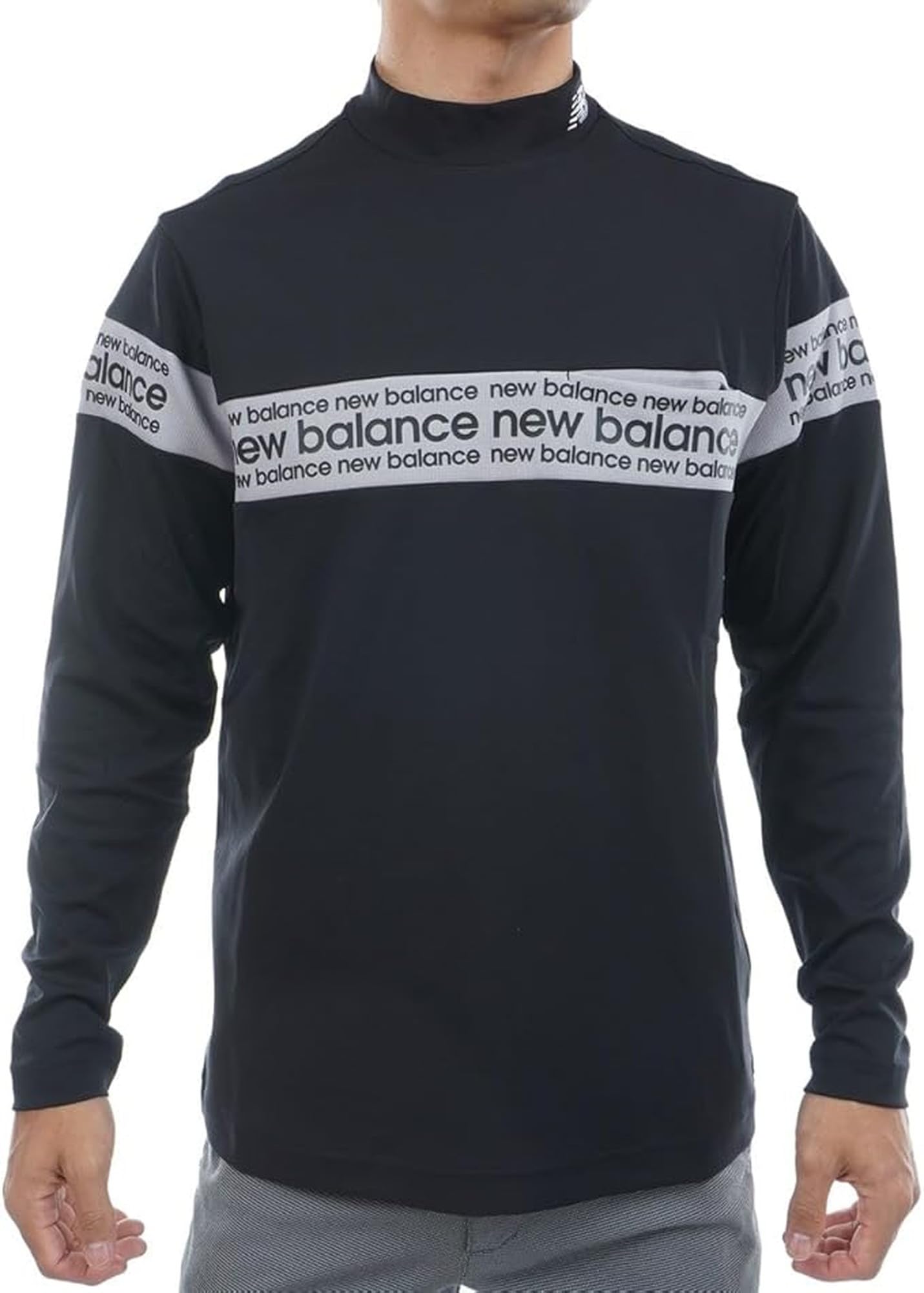 ニューバランス ゴルフ タートルネック 長袖 Tシャツ ロゴ 柄 4 NEW BALANCE GOLF ニューバランス タートルネック 長袖Tシャツ