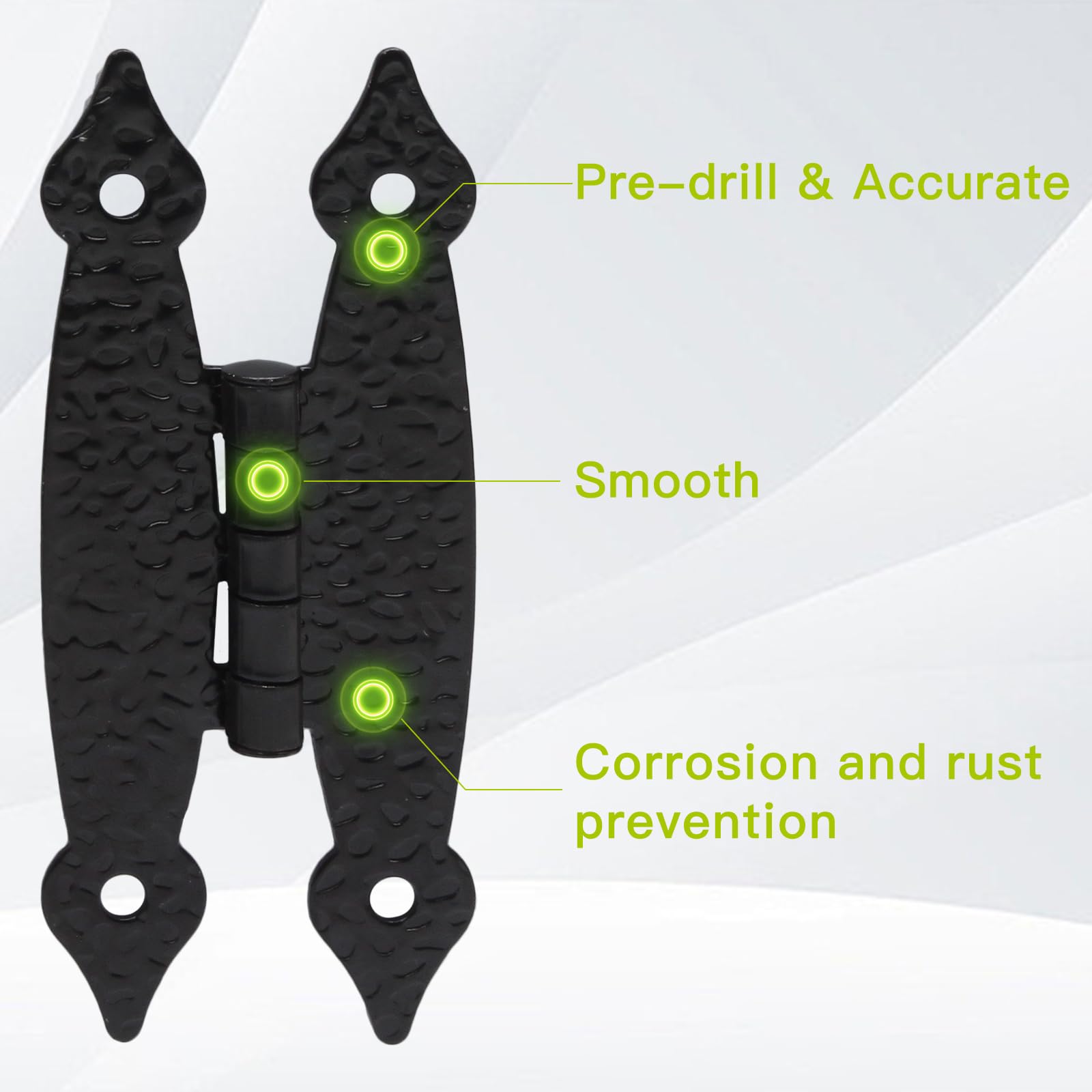 Litoexpe Cabinet Hinges - Black H-Shape -3