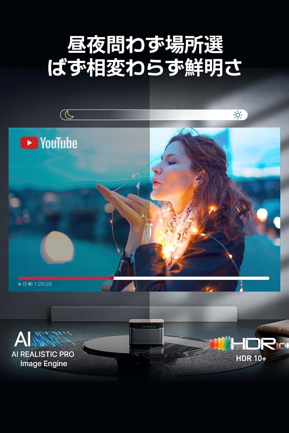 Amazon | Dangbei DBX3 Pro 4K プロジェクター 家庭用 - 1800 ISO