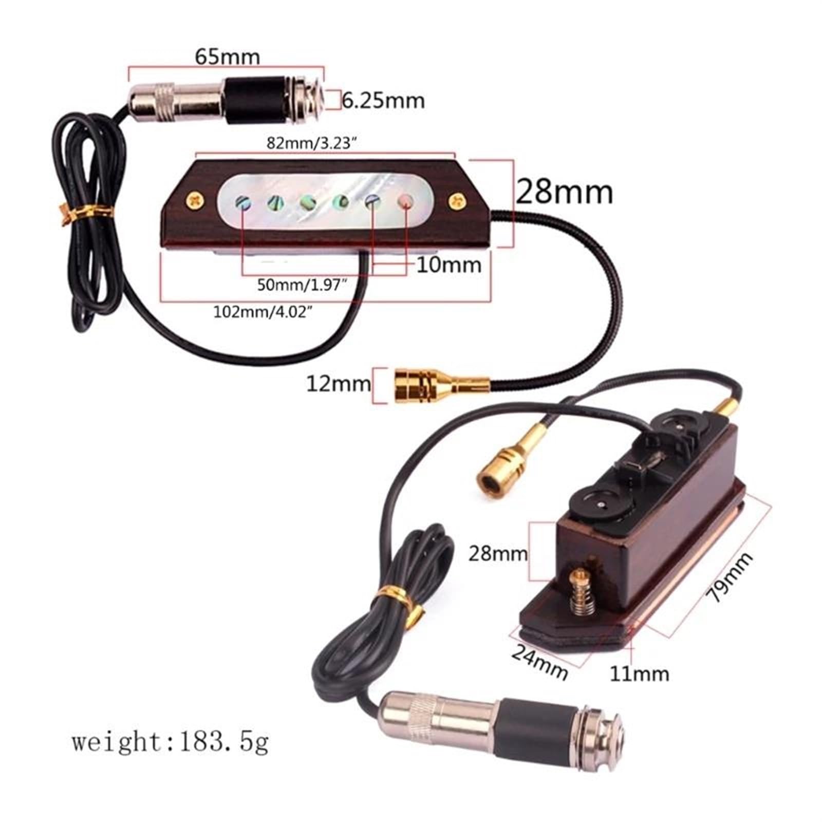 Pickup per strumenti ad arco Pickup Per Chitarra Soundhole Trasduttore Preamplificatore Acustico Professionale