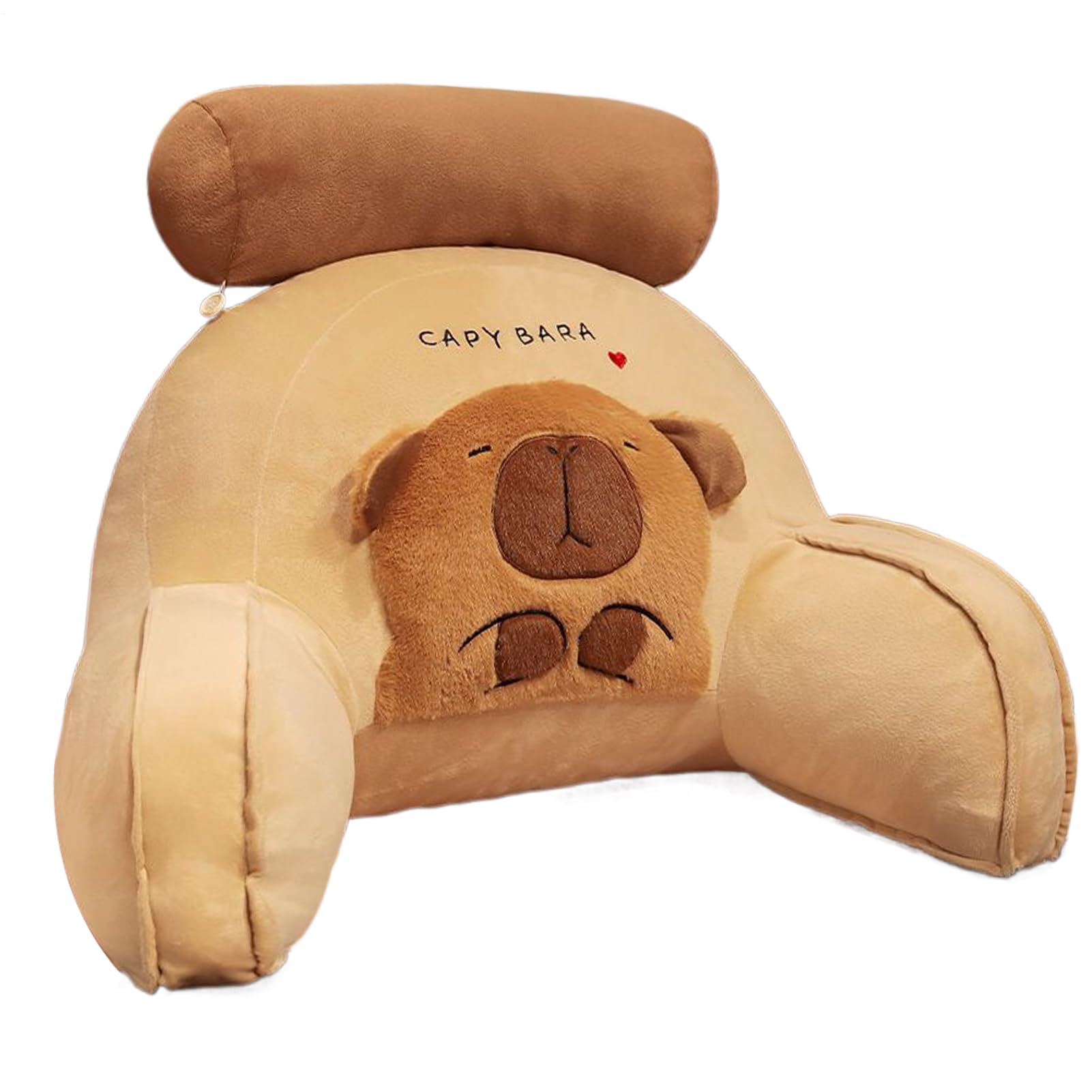 Coussin de lecture capybara : finis les maux de dos au lit grâce aux accoudoirs intégrés