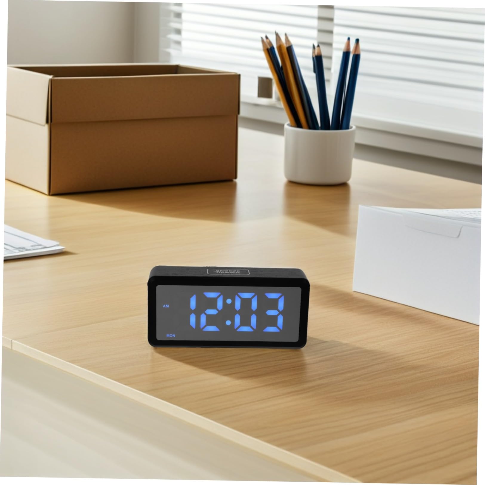 VILLCASE Orologio Digitale LED Effetto Legno con Display Grande Rgb