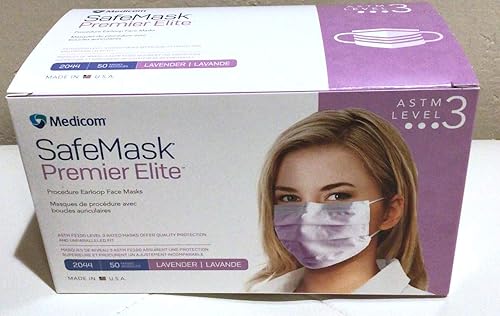 Miniatura 7 de Medicom Mascarillas Premier Elite Lavender ASTM Nivel 3