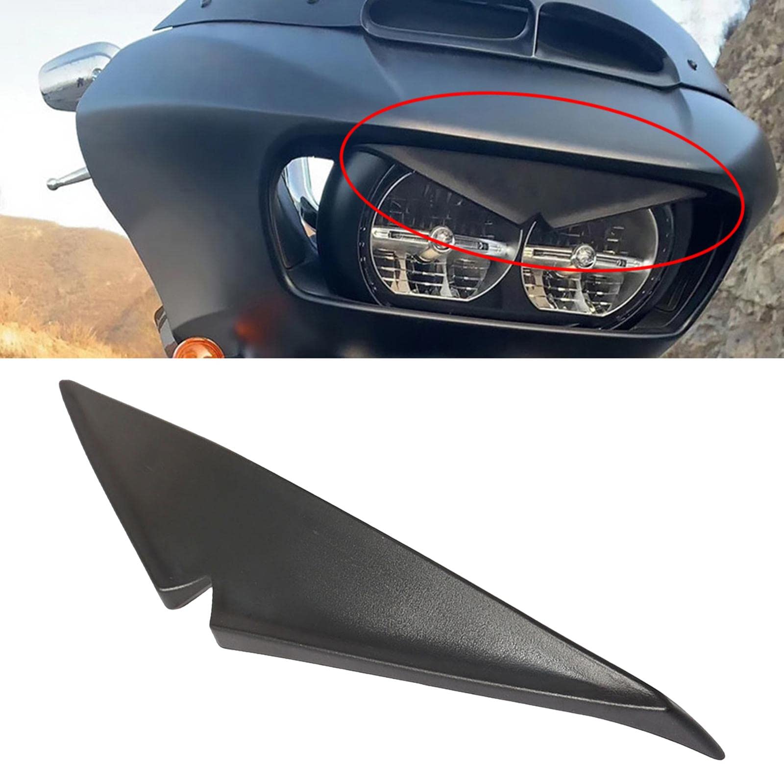 Sourcils de Phare Avant, Paire de Garnitures de Bande de Sourcil de Phare de Paupière de Phare, Autocollant de Décoration de Couvercle D'oeil de Phare Compatible avec pour E39 1997‑2003, Noir