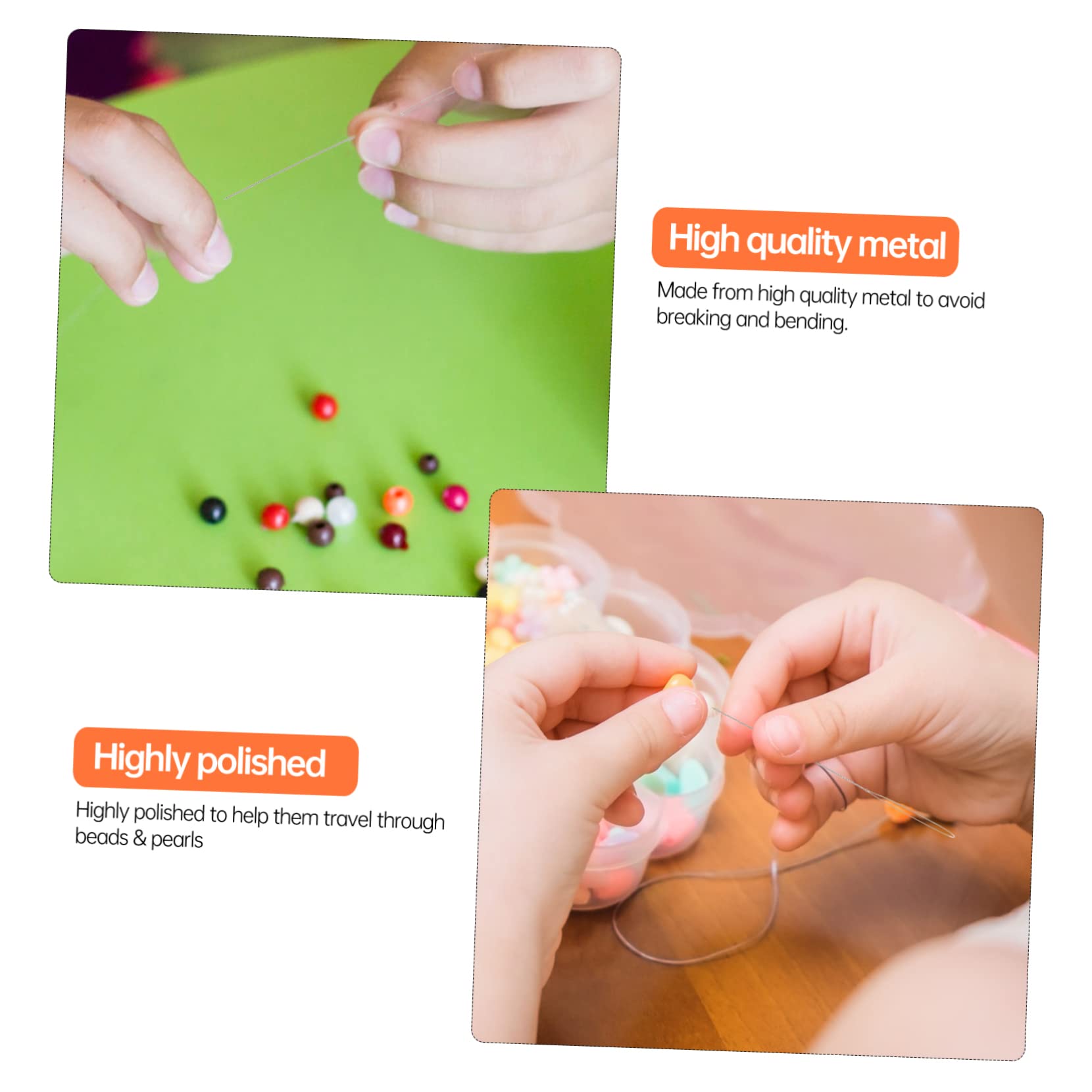 Housoutil 5pcs Superfine Beading Needles Set Bead Threading Making Tools for Jewelry Making Accessories Craft Projects Fine Technology for Durability