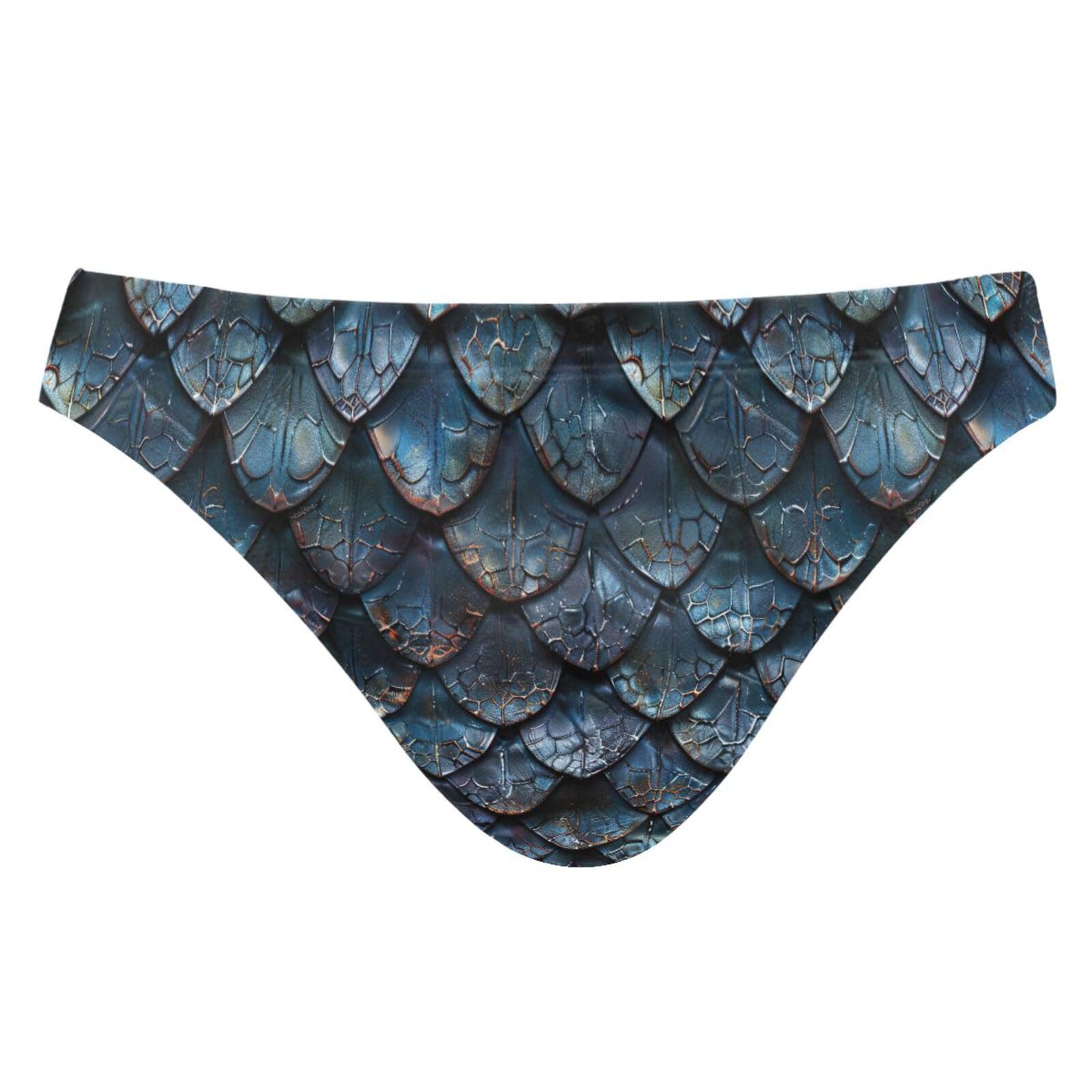 Mens Swim Briefs Dragon Scales Bikini Swimwear L 202b5864