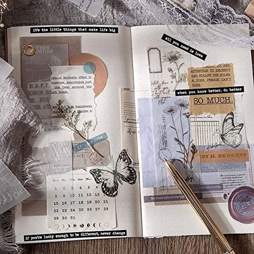16 Sheets Small Talk Stickers Quote Stickers, Junk Journal Sentiment Stickers, Scrapbook Words and Phrases Stickers, Vintage Scrapbook Quote Stickers for DIY Craft