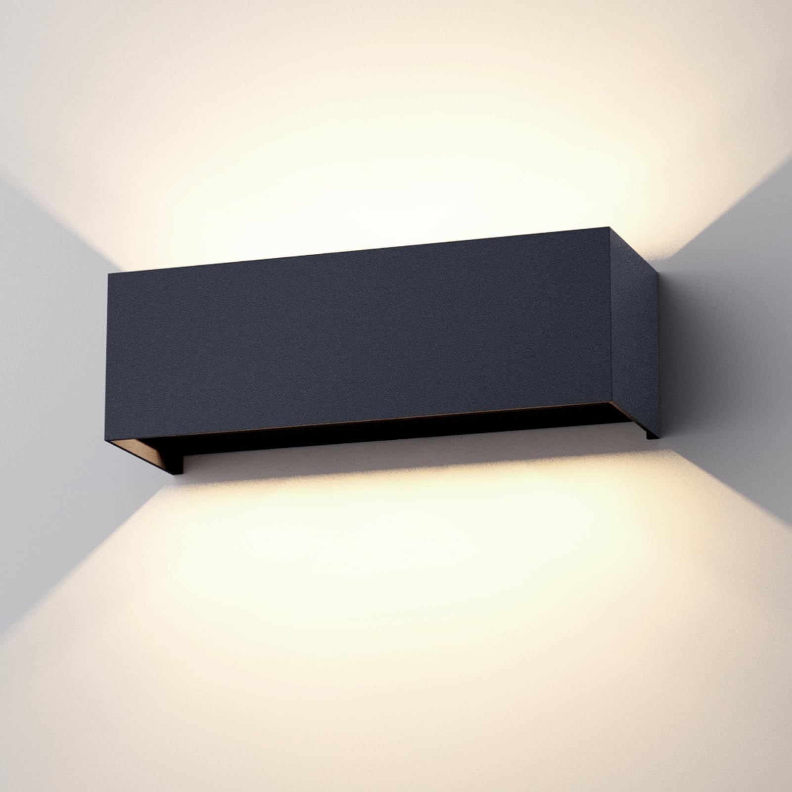 Klighten lampade da parete 30W Esterno/Interno Moderno,lampada da esterno Bianco Caldo 4000K Applique da Parete,IP65 Impermeabile,Angolo del Fascio Regolabile Applique(Antracite)