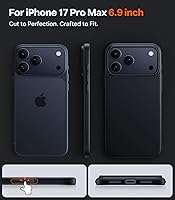 Vista 2 de TORRAS Funda magnética delgada para iPhone 17 PRO MAX, funda ultradelgada para teléfono 17 ProMax compatible con MagSafe, PC duro mate ligero