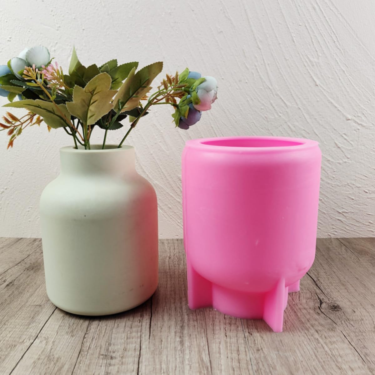 Molde de Silicona Redondo para Hacer Macetas y Porta Bolígrafos, Ligero y Fácil de Desmoldar, Adecuado para Manualidades en Casa y Proyectos DIY