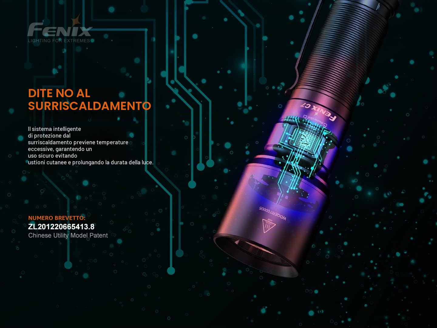 Fenix - Torcia rcaricabile C7 da 3000 Lumen