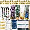Fullhawl 117 Pcs Ramadan Mubarak Gifts for Kids Includes Ramadan Pencils Silicone Wristbands Islamic Stickers Cellophane Gift Bag Mini Lanterns for Mubarak Party Favor Decor