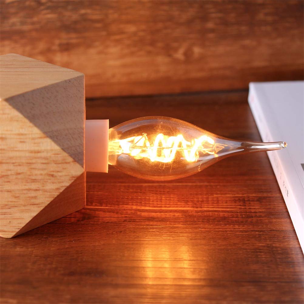 Ampoule LED à Filament spiralé dimmable 2200K rétro E14/ 220V Effet Flamme C35T décorative 3W, pour la Maison, Lot de 10