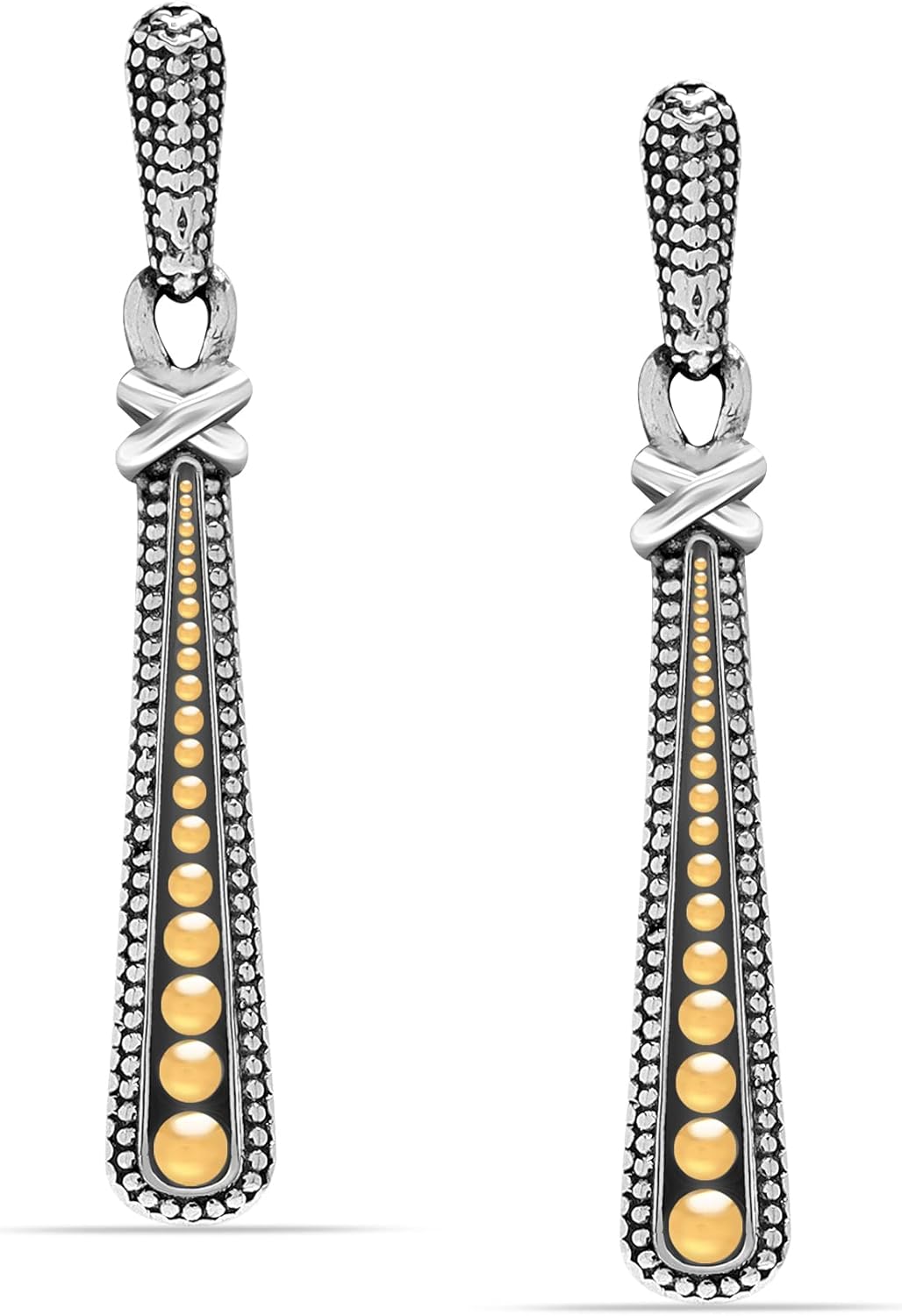 Charmsy 925 Sterling Silver Light-Weight Antique Filigree Teardrop Drop Earrings for Women