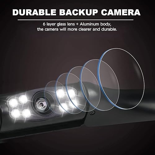 Miniatura 6 de Kairiyard Cámara de respaldo de matrícula, impermeable, vista trasera de 170, cámara de visión trasera, visión nocturna, sistemas de cámara de