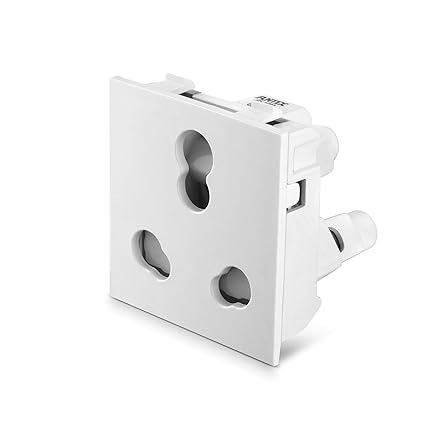 ANTEX Kalvin 16/06 Amp Multi Socket with Shutter| AN-KA-16M-ML-SK| Industrial Grade Polycarbonate Material|Color: White|Pack of 1