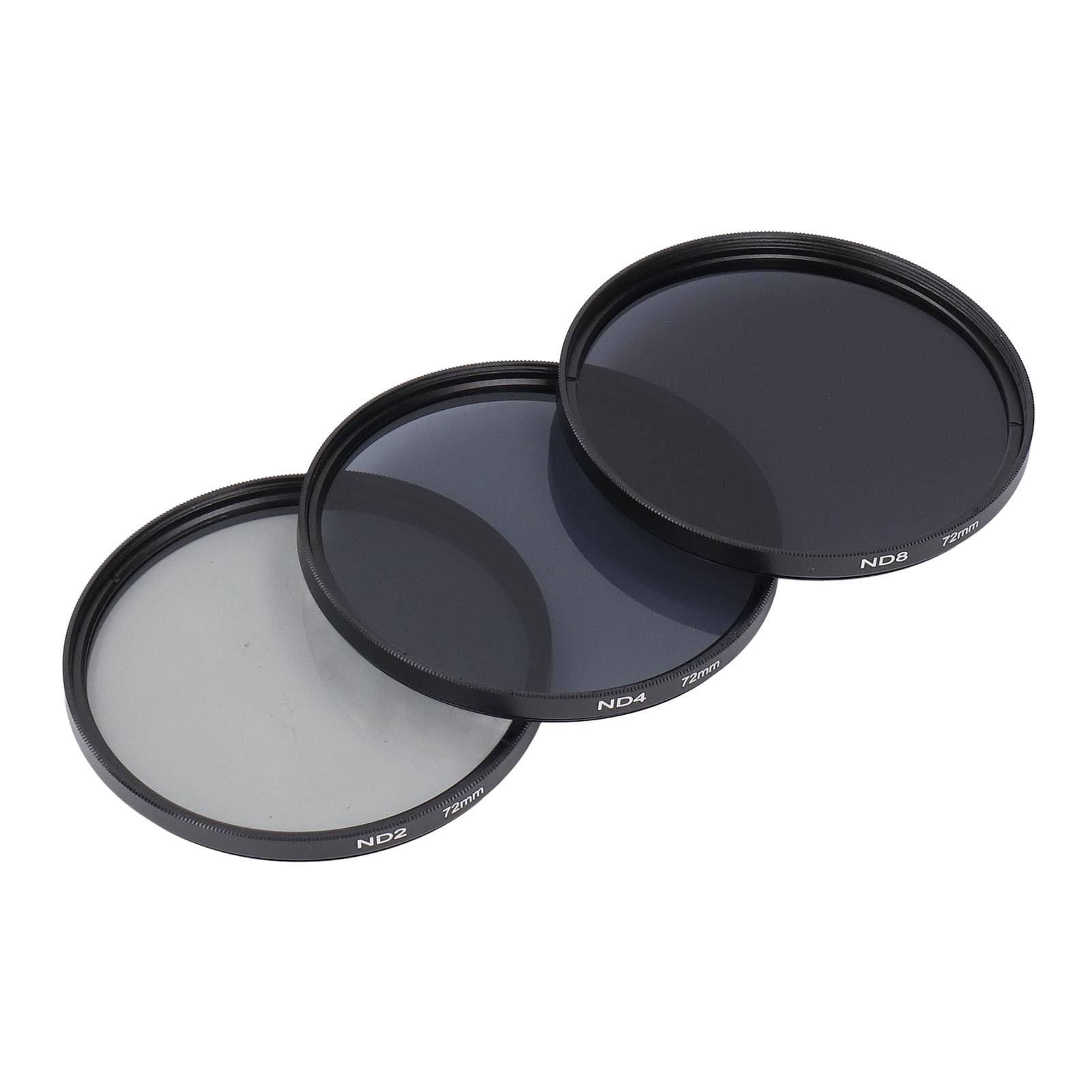 Zestaw Filtrów ND, z Filtrem ND2, Filtrem ND4 i Filtrem ND8 Wielowarstwowa Powłoka HD Zapobiegająca Prześwietleniu Filtr Obiektywu Aparatu do Akcesoriów Fotograficznych (72 mm)