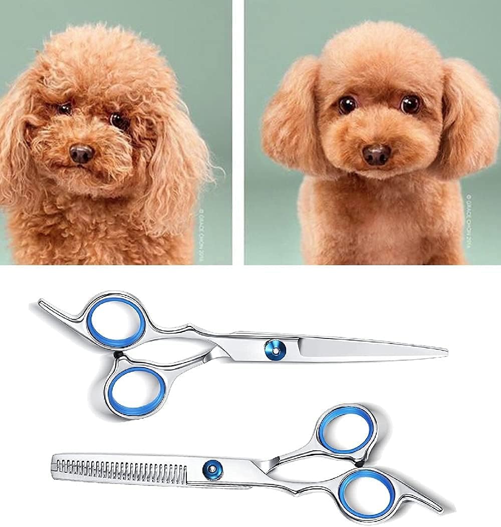 Friseurschere Profi 7 Pcs Haarschneideschere Set Haarschere Professionelle Friseur Set Rostfreie Bartschere Perfekter Effilierschere Linkshander Für Kinder Männer Frauen Haustiere Familie Friseursalon