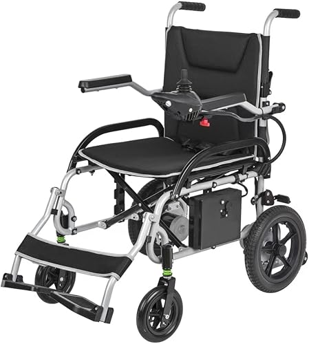 Miniatura 3 de Silla de ruedas eléctrica, ligera 37.5 libras, potencia de motor plegable de 180 W, batería de 10 AH, rango de 12 millas para adultos, sillas de