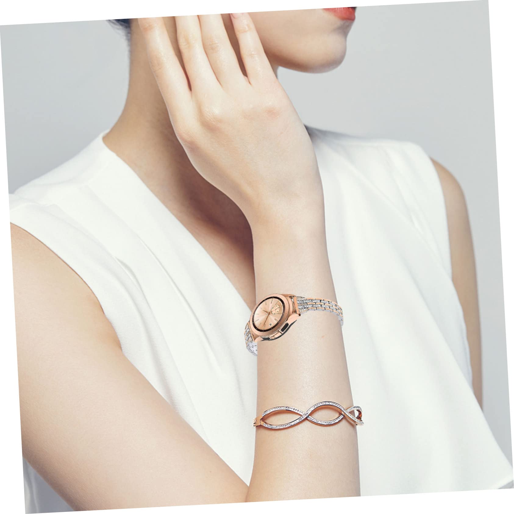 Gatuida 3 Uds Correa De Reloj 4 Accesorios Relojes Reutilizables Encantos Correa De Reloj Brillante Relojes De Mujer Para Mujer Correa De Reloj De Acero Inoxidable Cinturón Flash