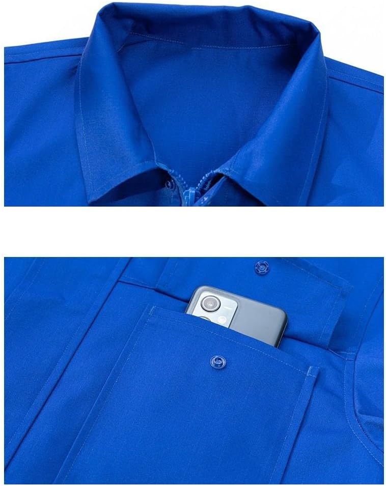 Spring Autumn Long Sleeve Jacket and Pants Set for Men - Construction Workwear Suit