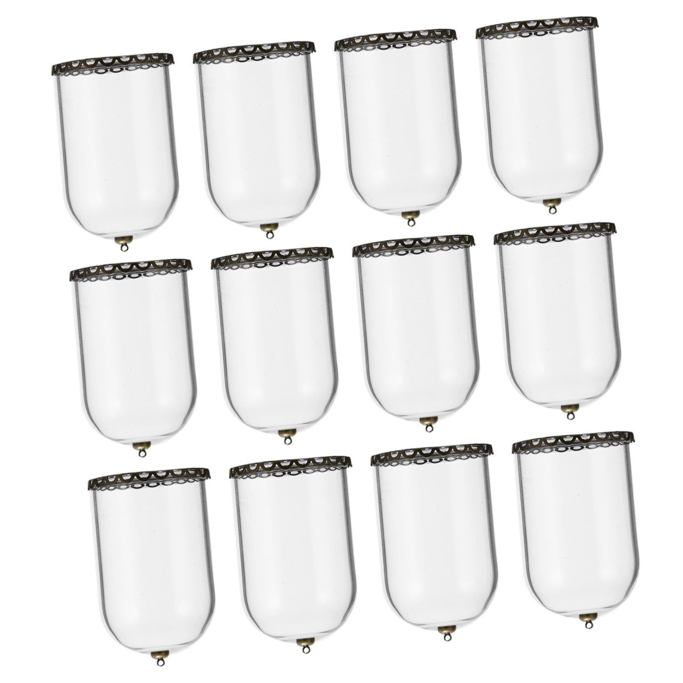 Mini bouteilles en verre pour loisirs créatifs, flacons transparents et pendentif artisanal