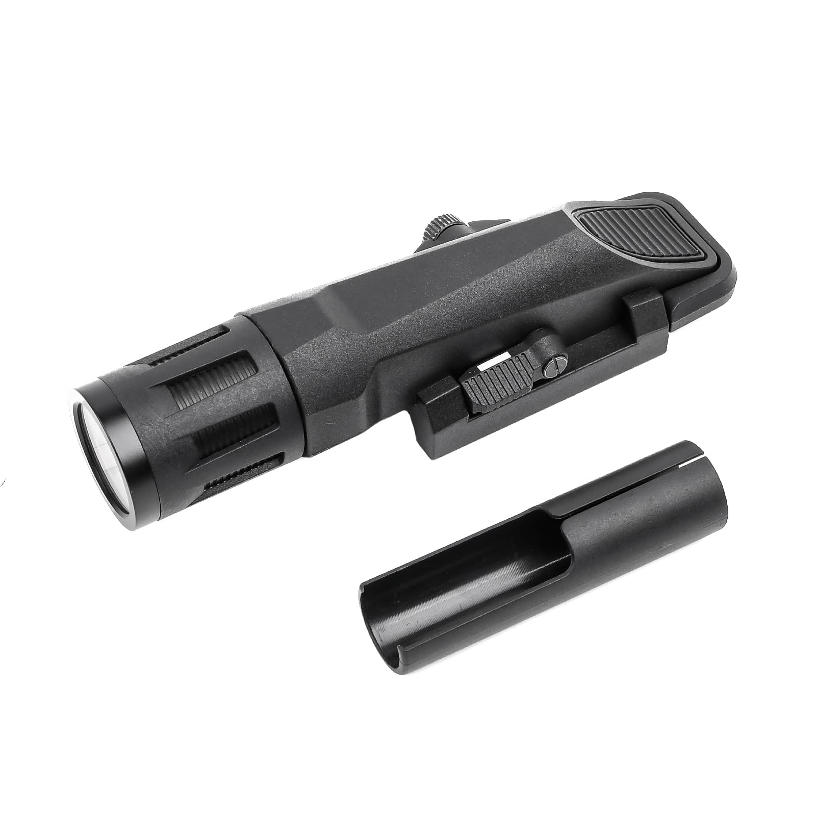 WML Lampe de Poche, 400 Lumens Lampe Torche Tactique,Noir | Avec 3 Modes Constant/Emergence/Stroboscope Défensif, pour 20MM Picatinny Rail