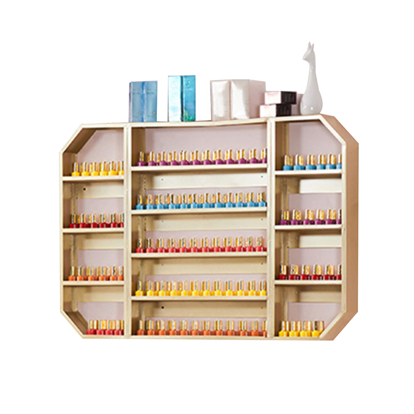 Storage Rack Wall-Mounted Metal Nail Polish Display Stand 5-Layer Nail Polish Storage Box Essential Oil Perfume Cosmetic Wall-Mounted