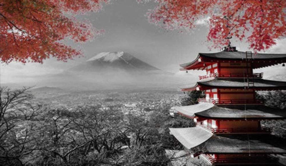 Broderie diamant 5D Mont Fuji en strass carrés de résine premium