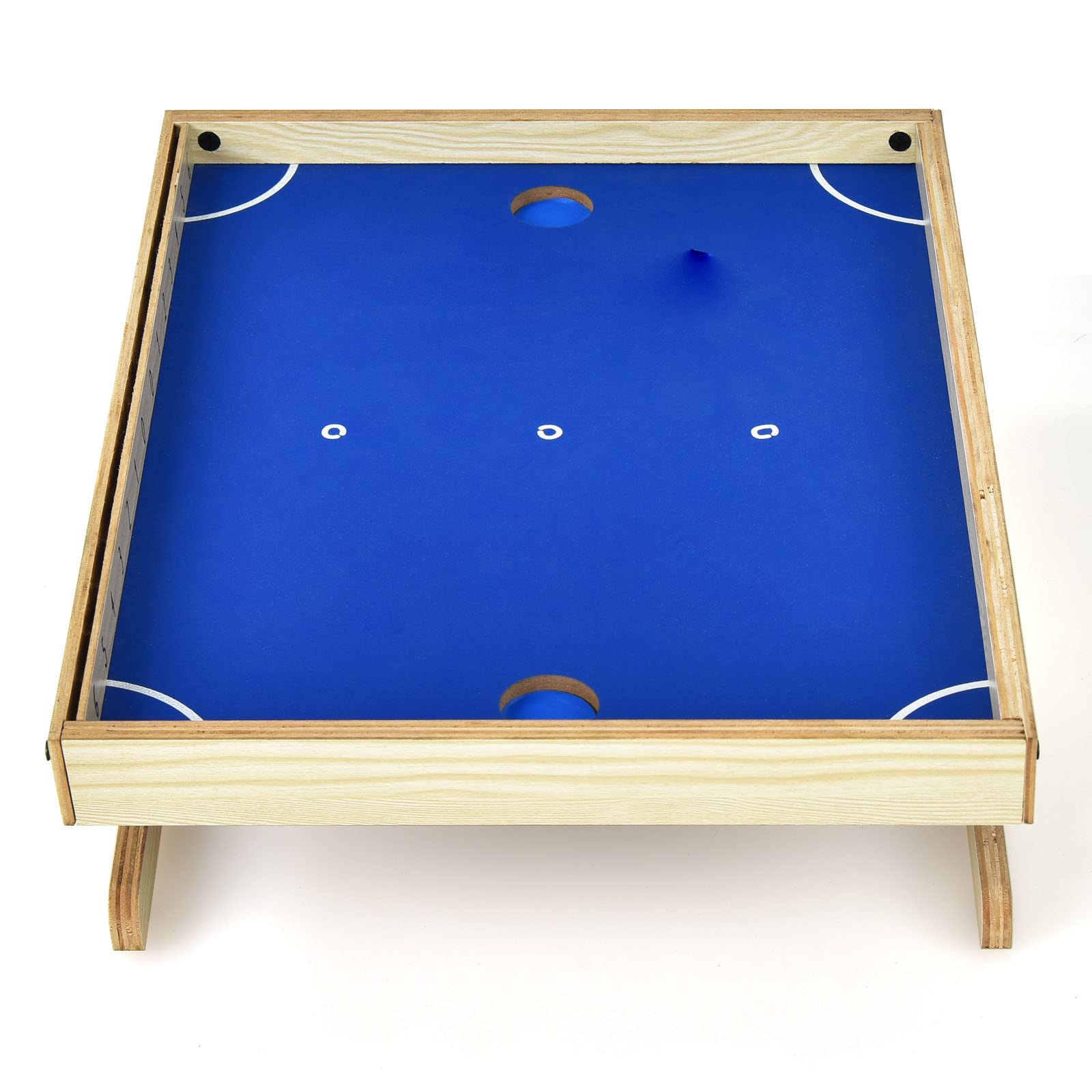 GOPLUS Jeu de Société Magnétique pour 2 Personnes, Mini Baby-Foot avec 2 Poignées, 2 Balles & Marqueur Manuel, Jeu d'Adresse pour Enfants, Adultes, Famille & Fêtes, 45x33,5x14 cm
