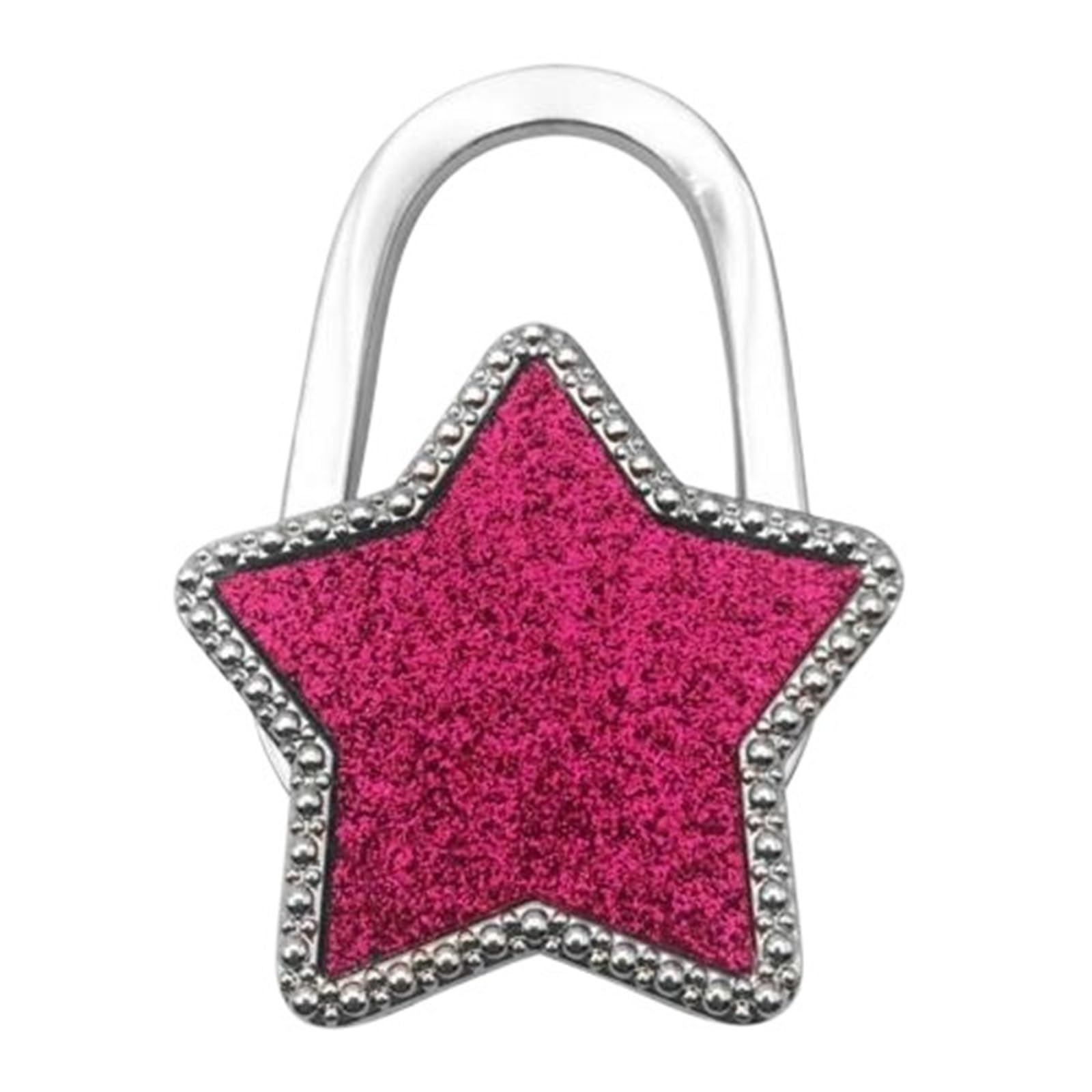 GHHZML Handbag Hooks for Tables Bag Hook Shiny Folding Zinc Alloy Rhinestone Crown Star Table Edge Handbag Hanger for Home Keychain Cute Pendant(Color07)