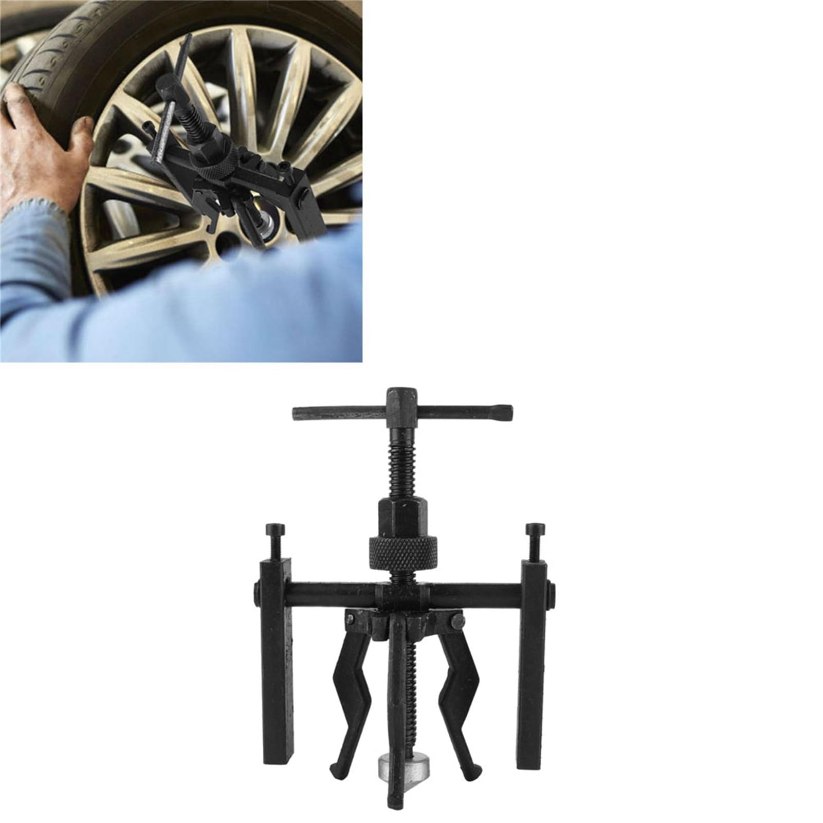 Extractor de 3 mordazas para automoción, Robusto, de Equipos de Interior para Eliminar cojinetes guía, cojinetes de Bomba y escobillas (Material de aleación)