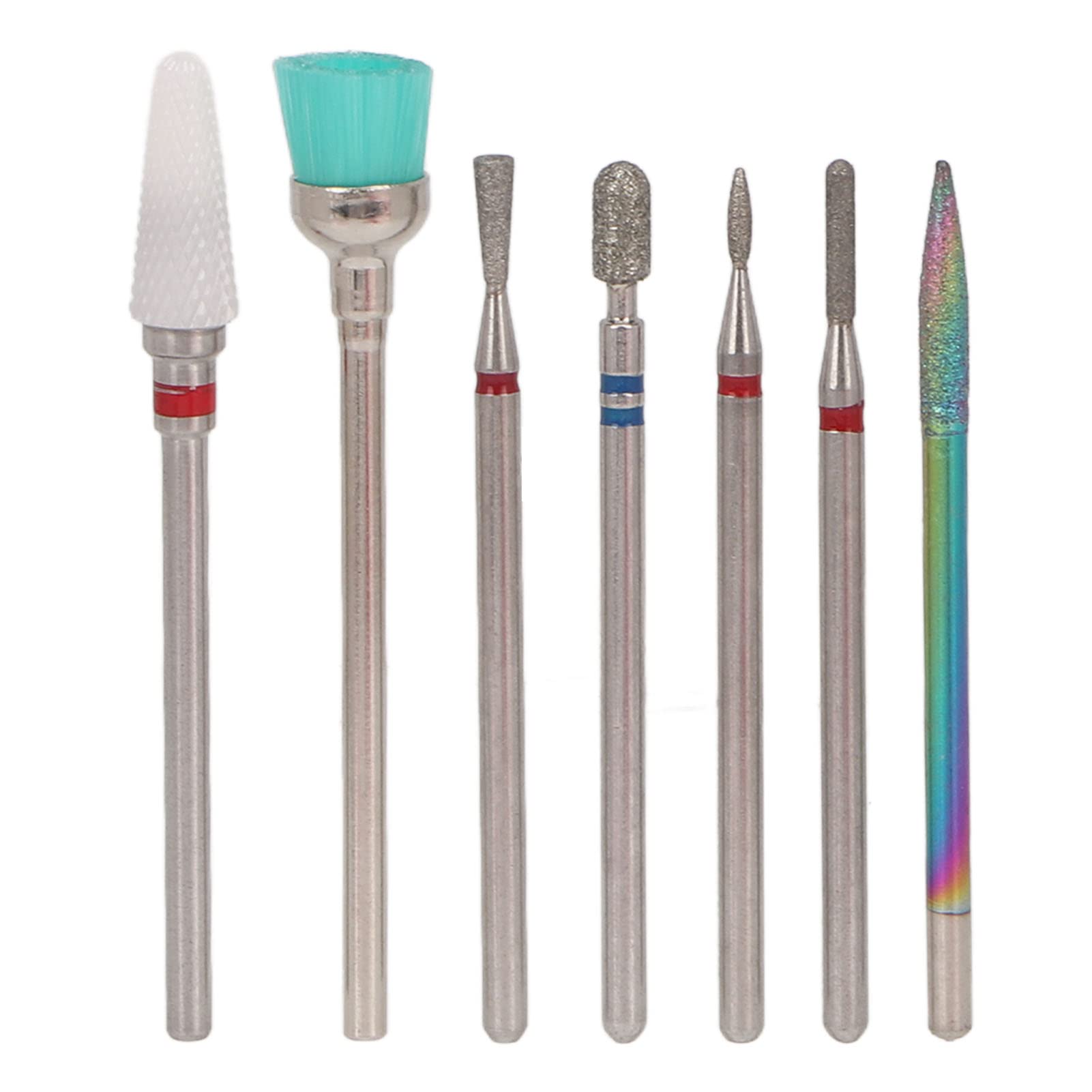Nagelbohrer-Set 7-teilig – Keramik & Diamant-Bits Für Acryl- & Gelnägel, Maniküre & Pediküre Für Zu Hause